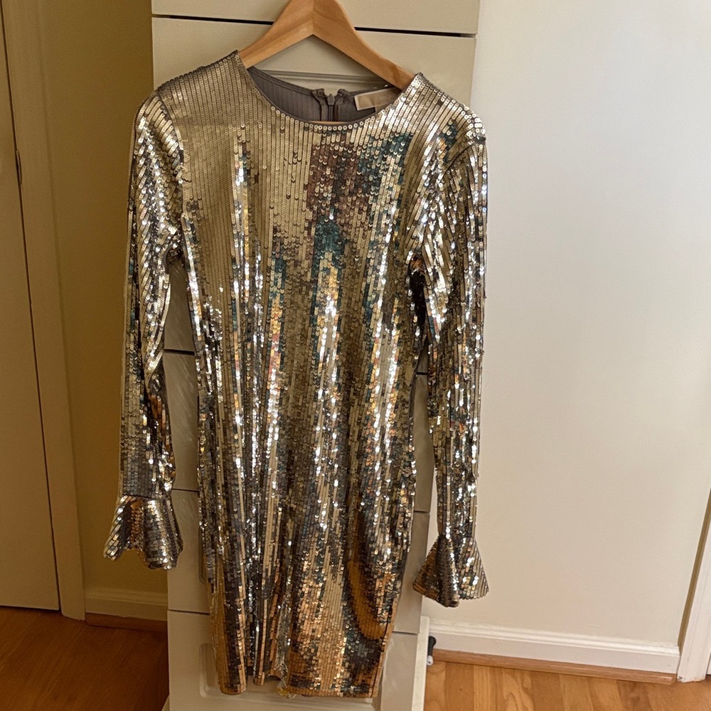 Silver Sequin Dress